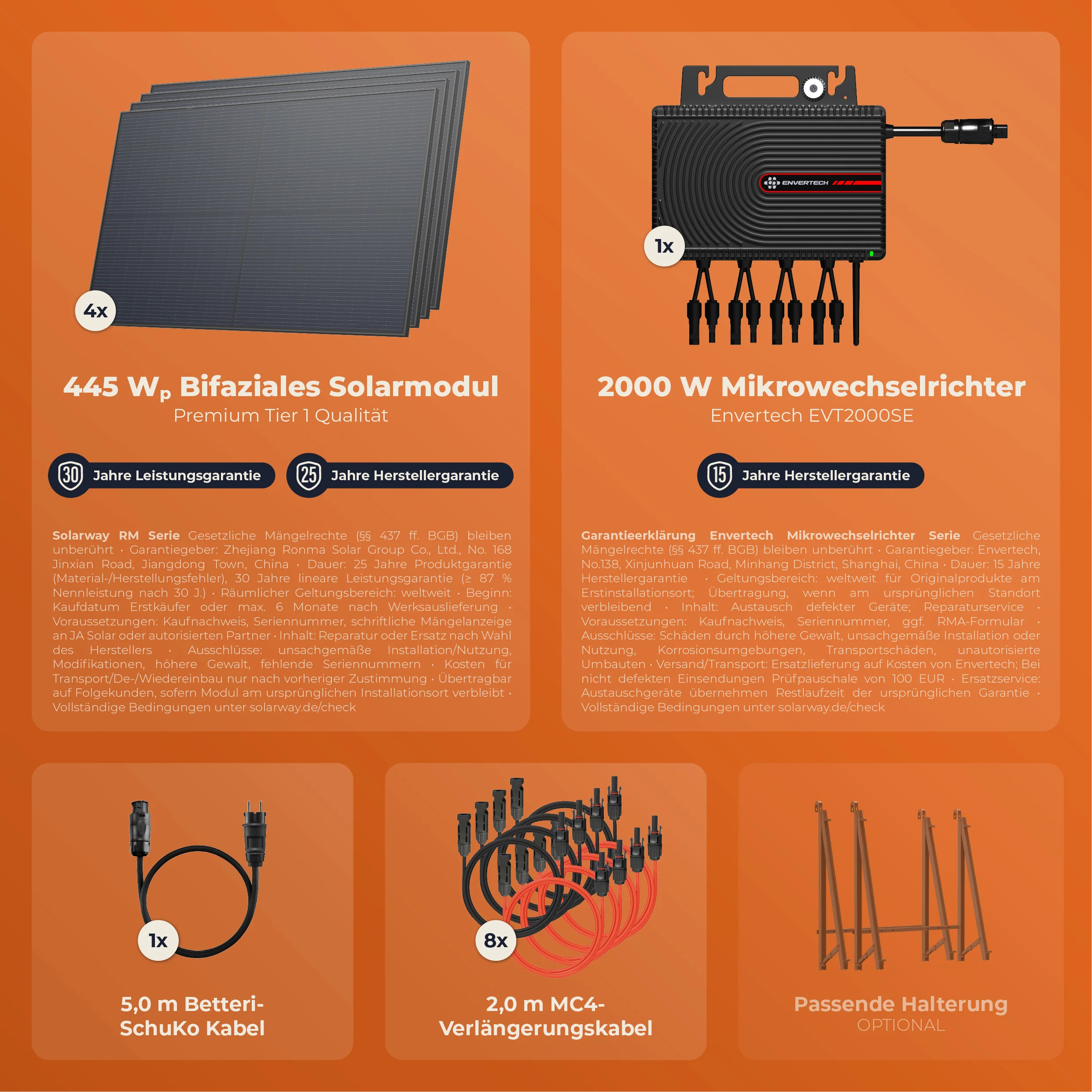 SOLARWAY Balkonkraftwerk 1780 Watt | Envertech 2000 Watt | inkl. App & WiFi - Image 5
