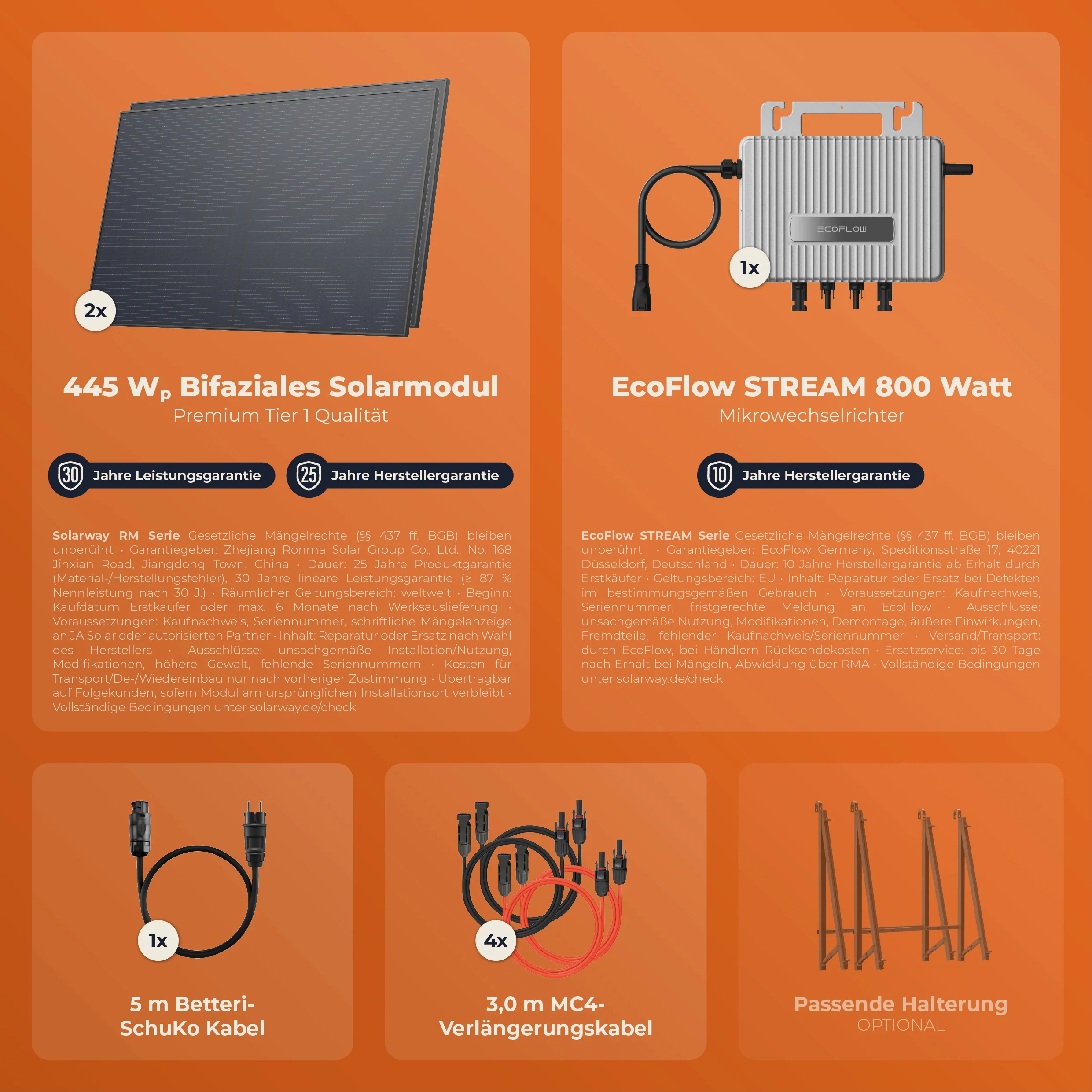 SOLARWAY Balkonkraftwerk 890 Watt | EcoFlow 600/800 Watt - Image 8
