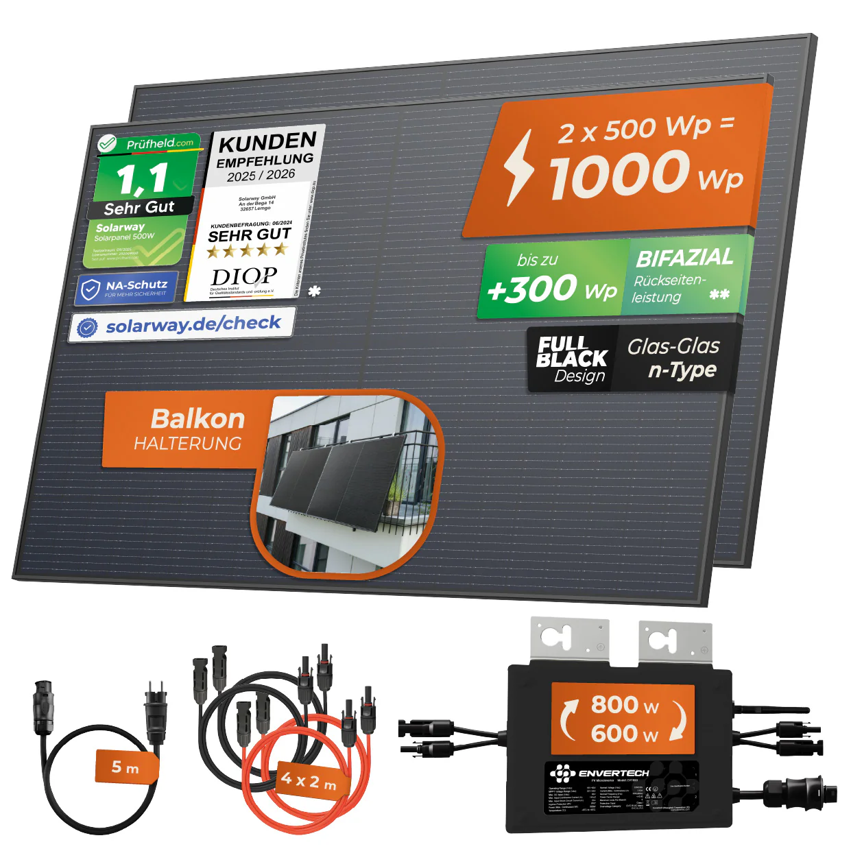 Balkonkraftwerk 1000 Watt | Envertech 600/800 Watt - Image 8