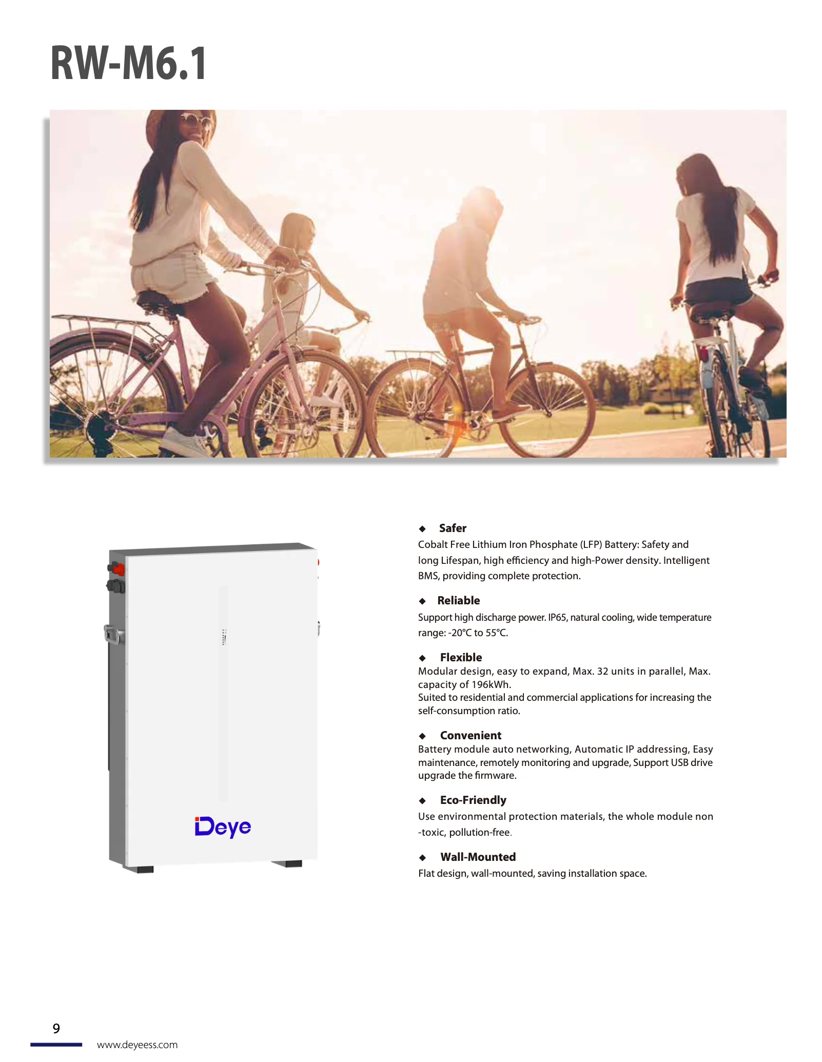 Deye RW-M6.1 Lithium (LiFePo4) Batteriespeicher / 6,14kWh / 120Ah / 48V / inkl. Zubehör - Image 5