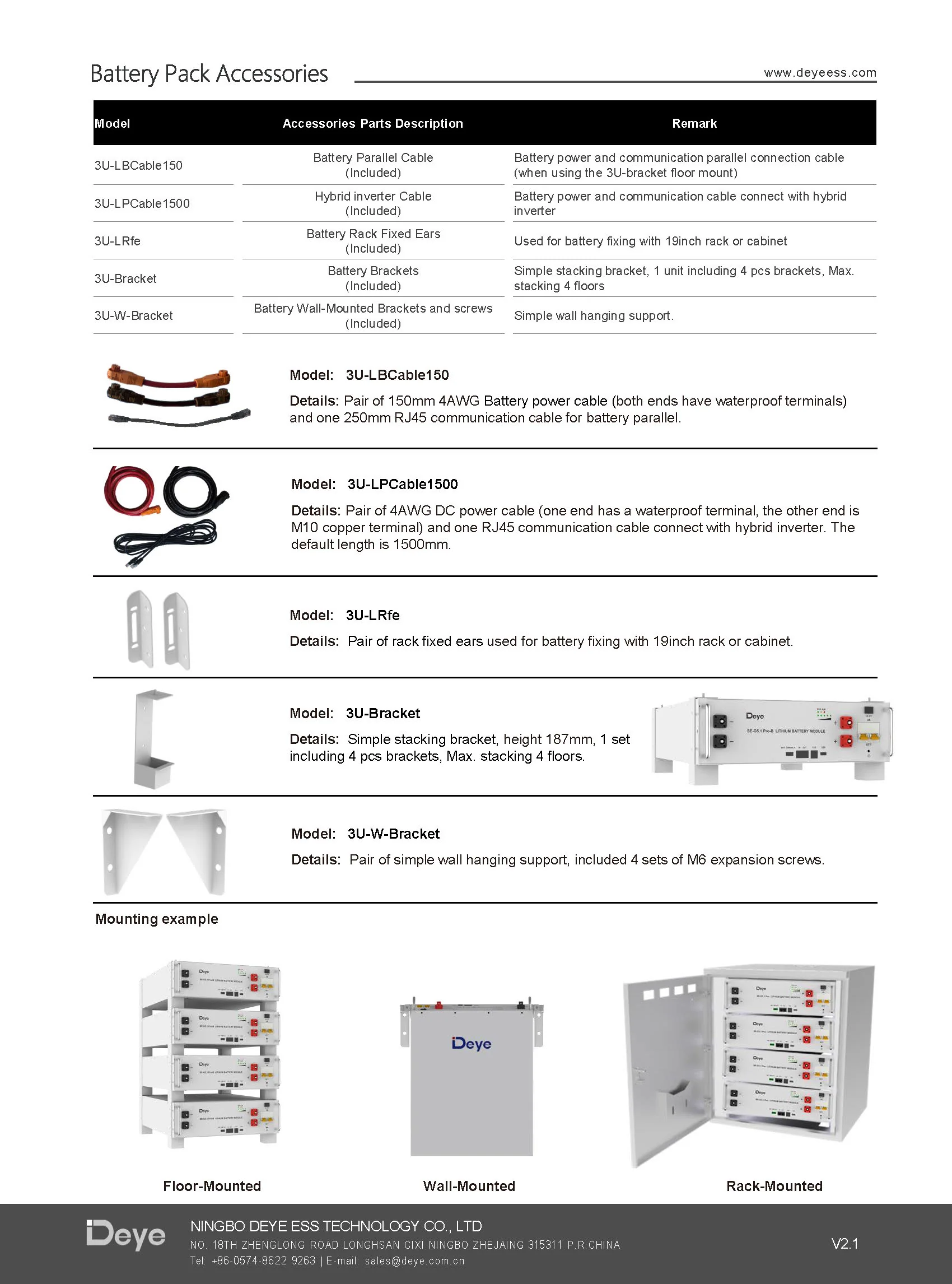 Deye SE-G5.1 Pro-B Lithium (LiFePo4) Batteriemodul / 5,12kWh / 100Ah / 48V / inkl. Zubehör - Image 6