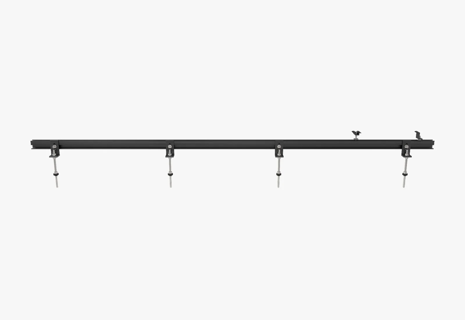 Solarway Balkonkraftwerk Stockschraube Halterung für Solarpanel | Blechdach, Holzdach, Welldach Befestigung für 2 Solarmodule vertikal Halterung Set | Schwarz - Image 9