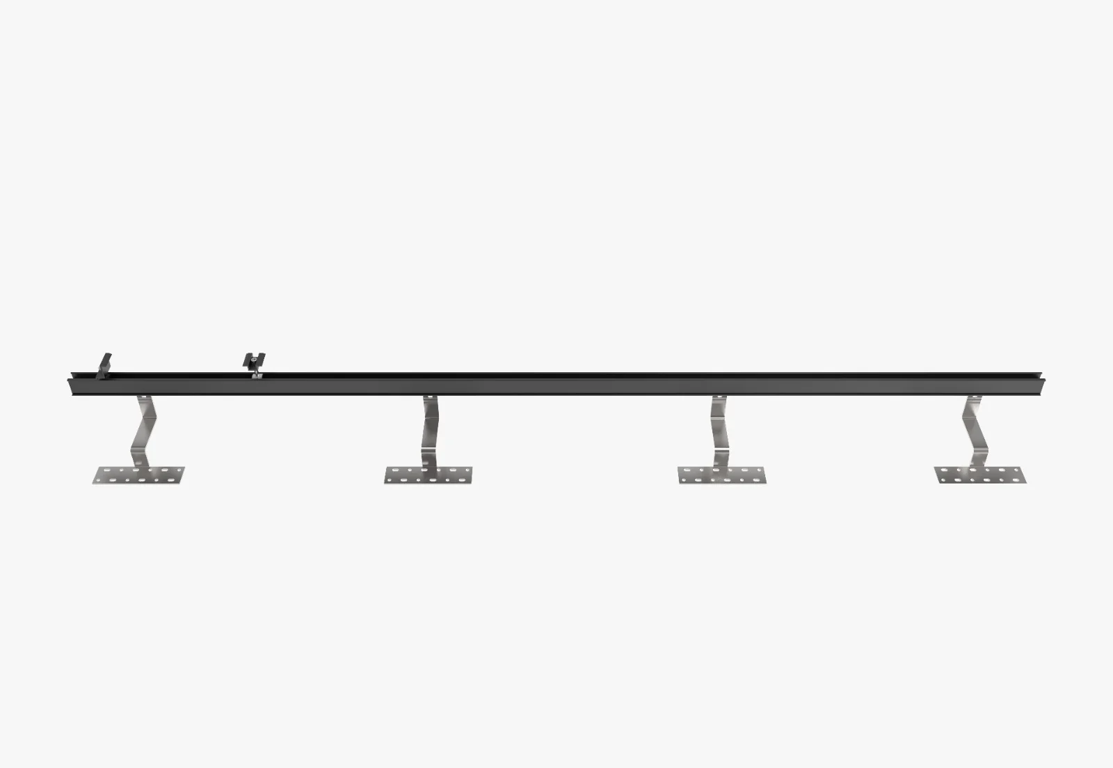 Solarway Balkonkraftwerk Ziegeldach Halterung für Solarpanel | Ziegeldach Befestigung für 2 Solarmodule vertikal Halterung Set | Schwarz - Image 8