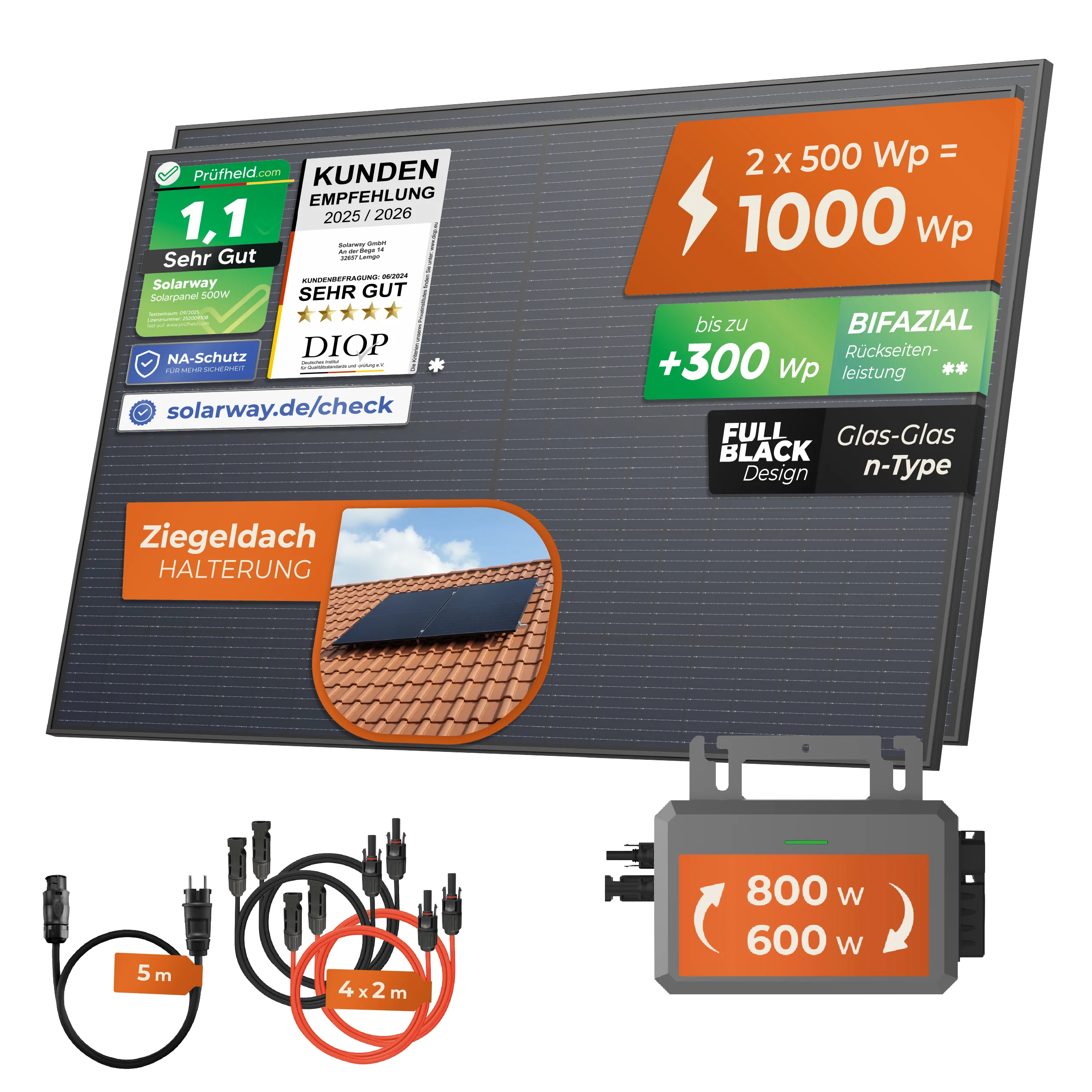 SOLARWAY Balkonkraftwerk 1000 Watt | Hoymiles 800 Watt - Image 11