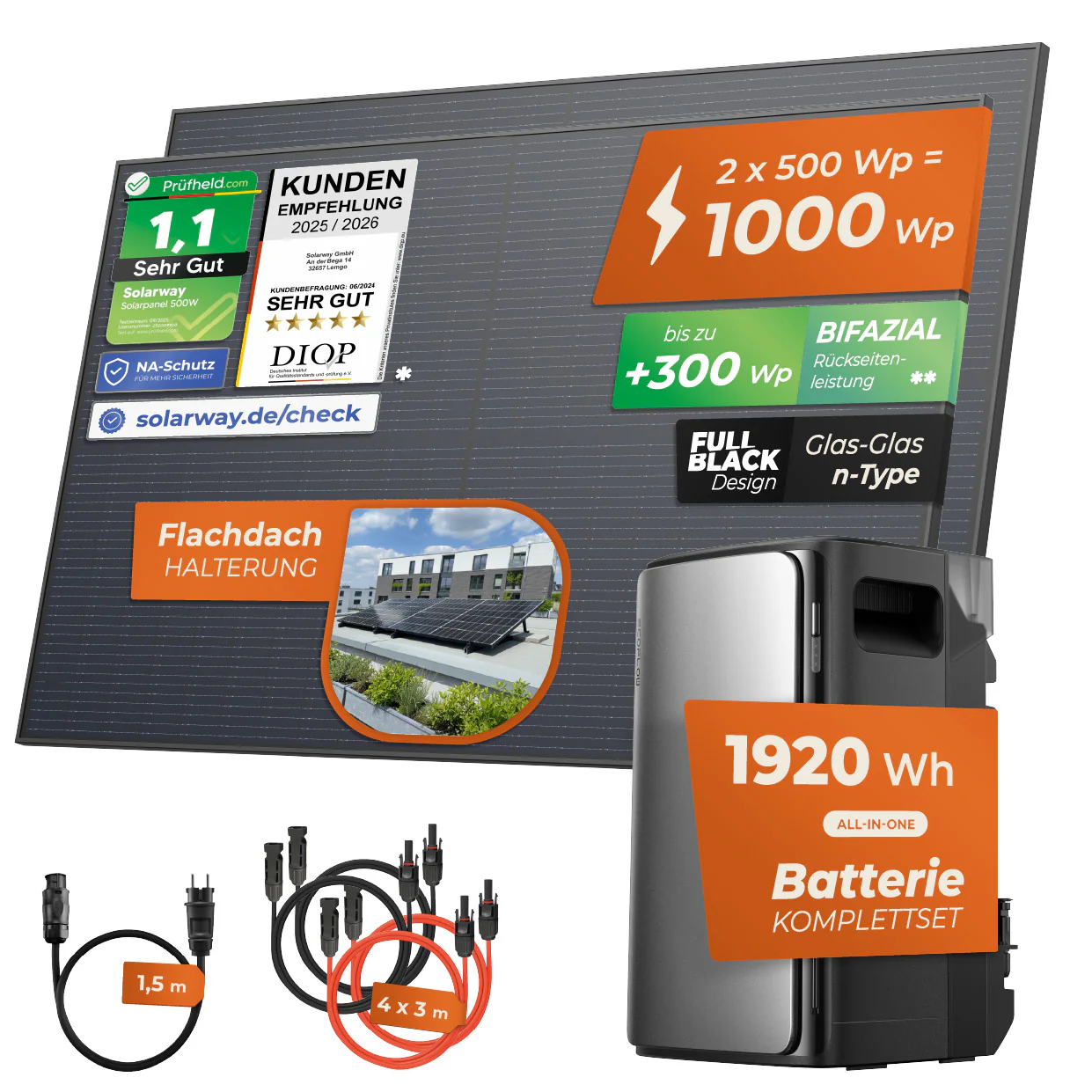 SOLARWAY Balkonkraftwerk 1000 Watt Max | EcoFlow STREAM Max 1920 Wh Speicher - Image 12