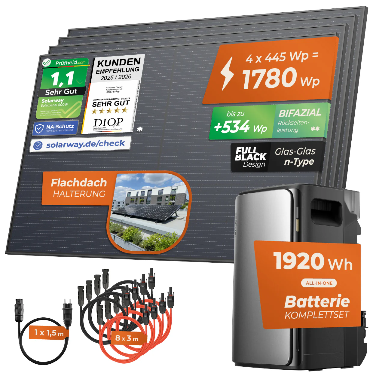 SOLARWAY Balkonkraftwerk 1780 Watt Ultra | EcoFlow STREAM Ultra 1920 Wh Speicher - Image 15