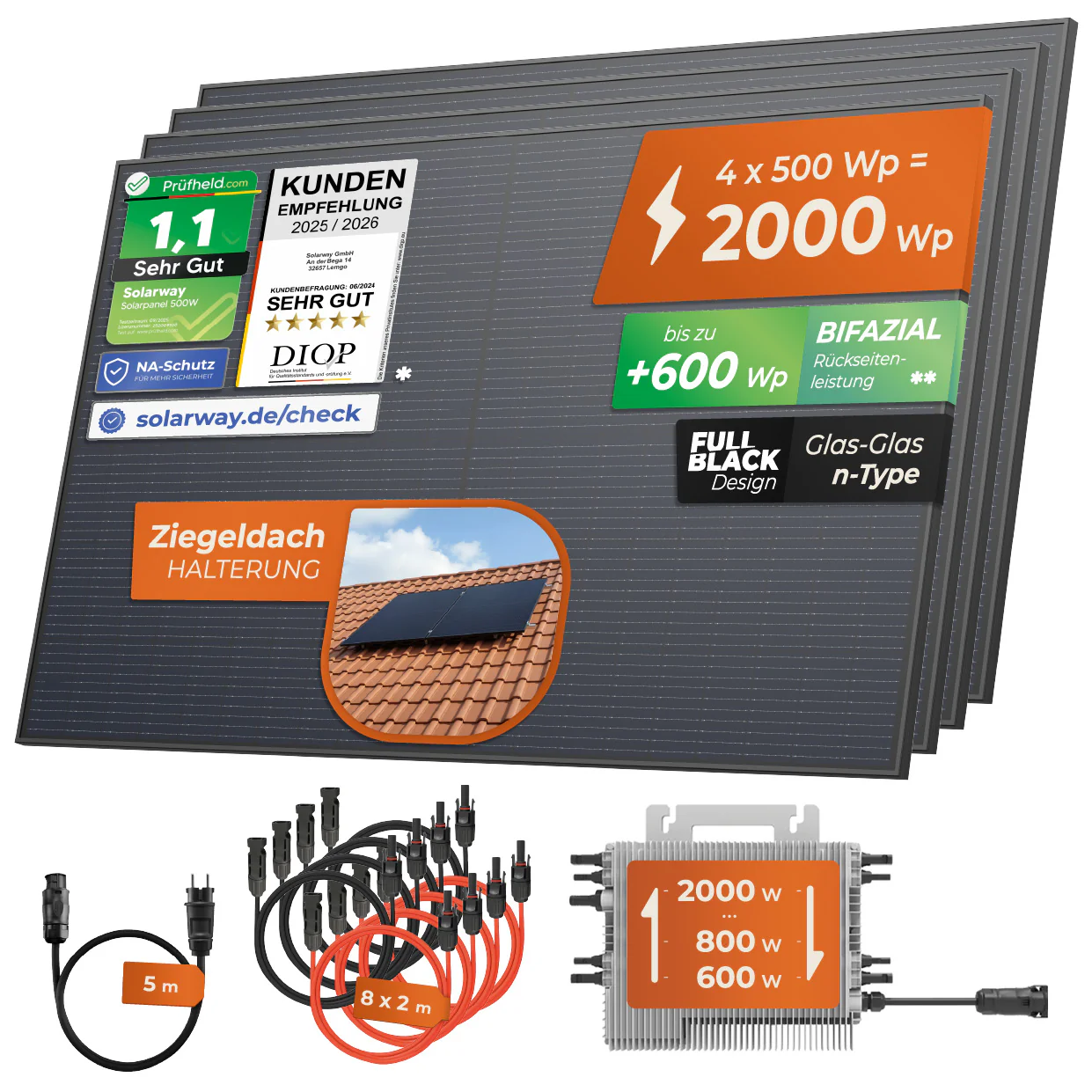 SOLARWAY Balkonkraftwerk 2000 Watt | Deye 2000 Watt - Image 11
