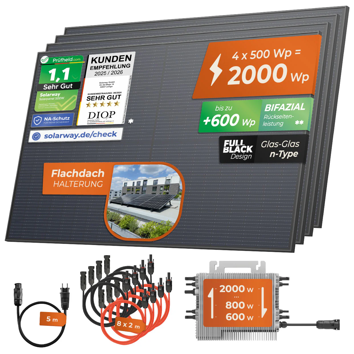 SOLARWAY Balkonkraftwerk 2000 Watt | Deye 2000 Watt - Image 9