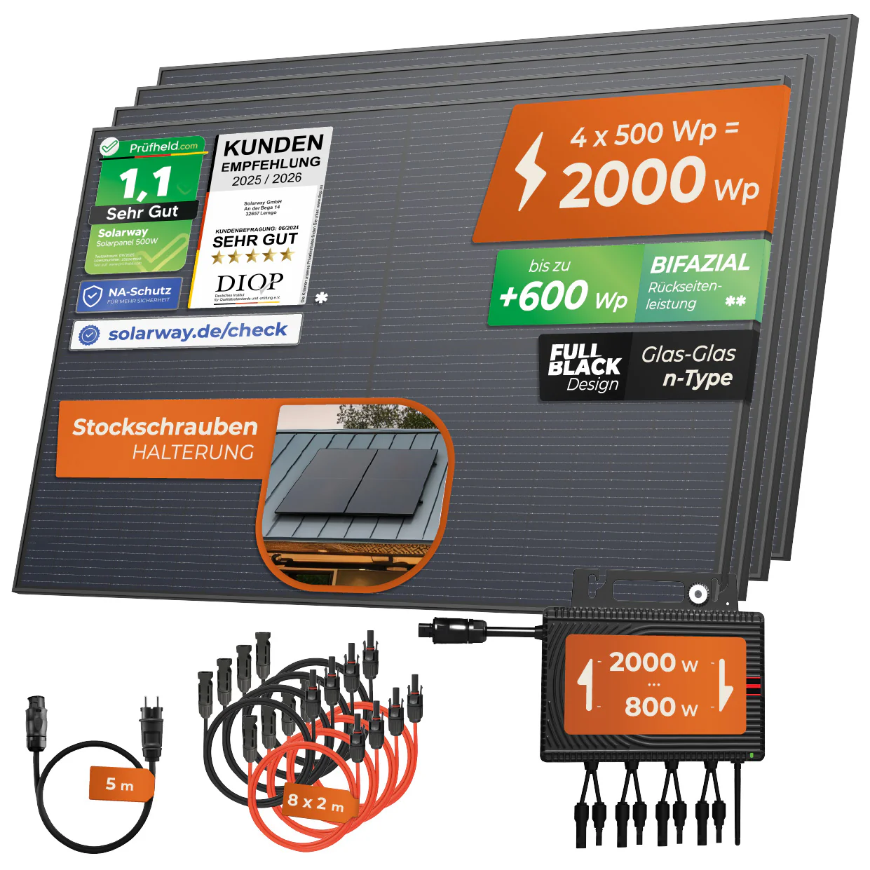SOLARWAY Balkonkraftwerk 2000 Watt | Envertech 2000 Watt - Image 10