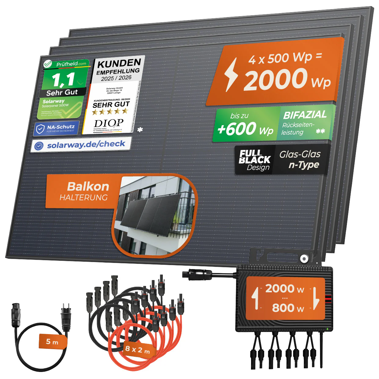 SOLARWAY Balkonkraftwerk 2000 Watt | Envertech 2000 Watt - Image 8