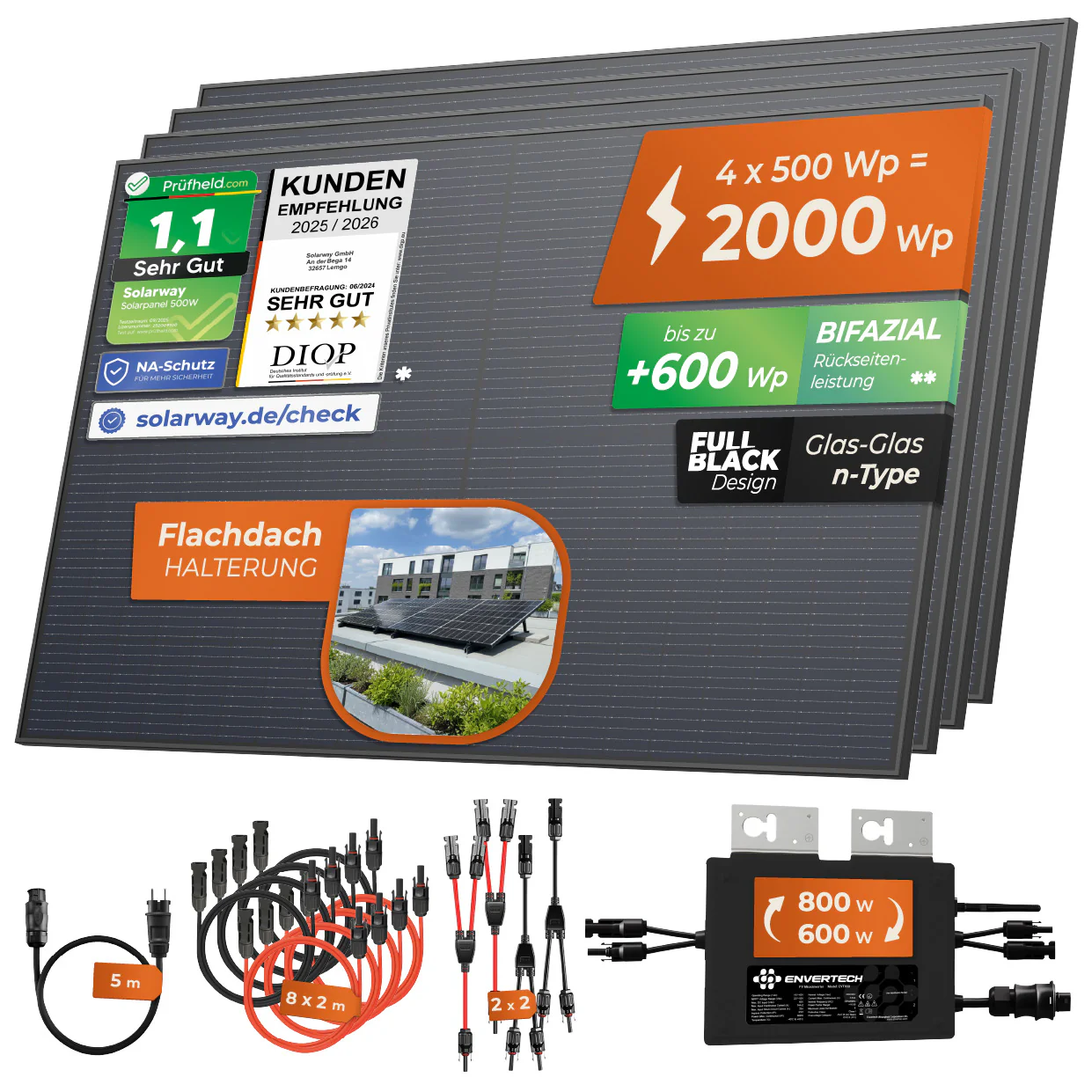 SOLARWAY Balkonkraftwerk 2000 Watt | Envertech 800 Watt - Image 9