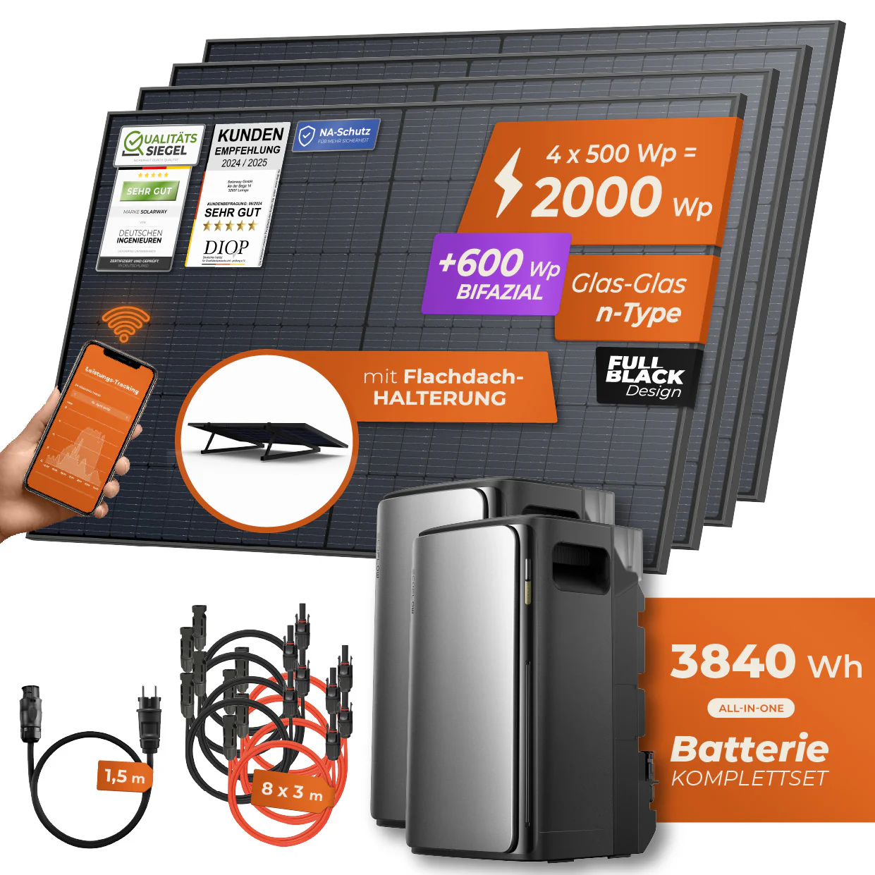 SPIEGEL-EXKLUSIV Balkonkraftwerk 2000 Watt Pro | EcoFlow STREAM Ultra 1920 Wh Batterie + EcoFlow STREAM AC Pro - Image 13