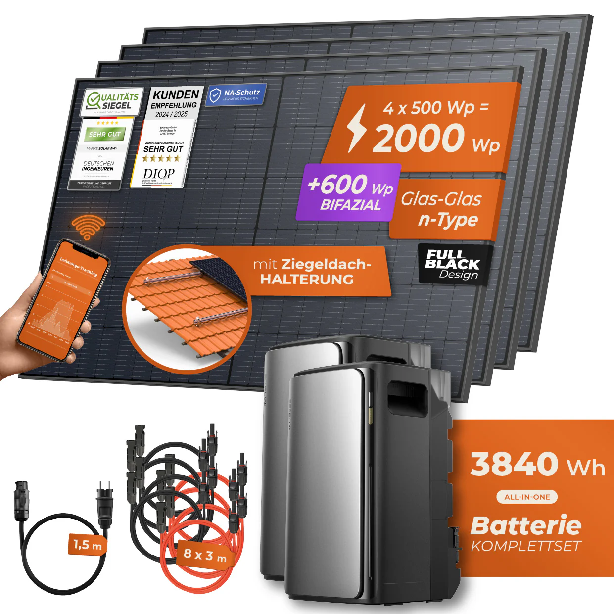 SPIEGEL-EXKLUSIV Balkonkraftwerk 2000 Watt Pro | EcoFlow STREAM Ultra 1920 Wh Batterie + EcoFlow STREAM AC Pro - Image 15