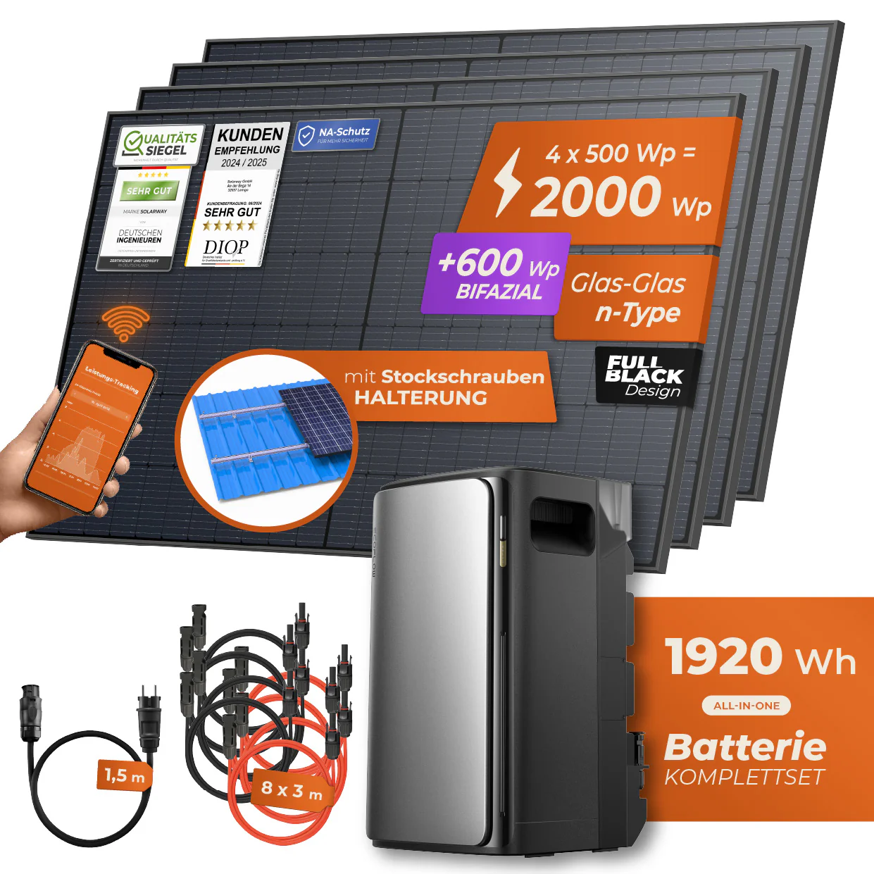 NTV-EXKLUSIV Balkonkraftwerk 2000 Watt Ultra | EcoFlow STREAM Ultra 1920 Wh Batterie - Image 14